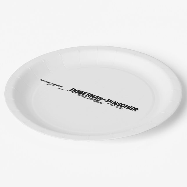 doberman pinscher mashup paper plate (Angled)