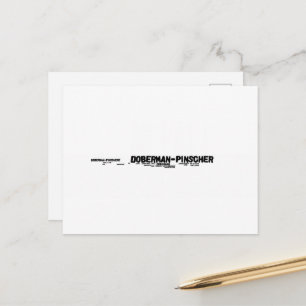 doberman pinscher mashup postcard