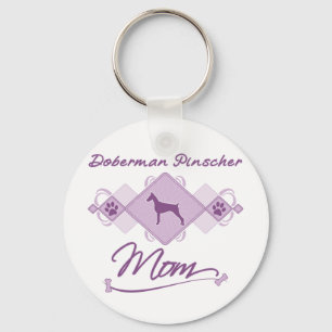 Doberman Pinscher Mom Key Ring