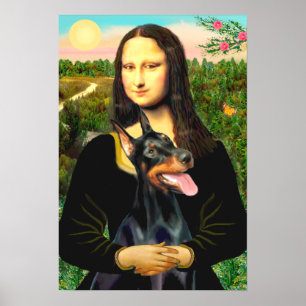 Doberman Pinscher - Mona Lisa Poster