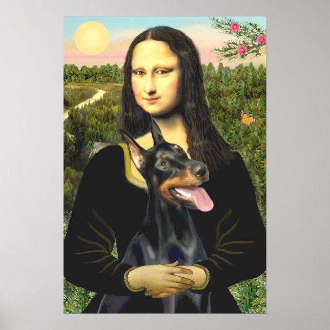 Doberman Pinscher - Mona Lisa Poster (Front)