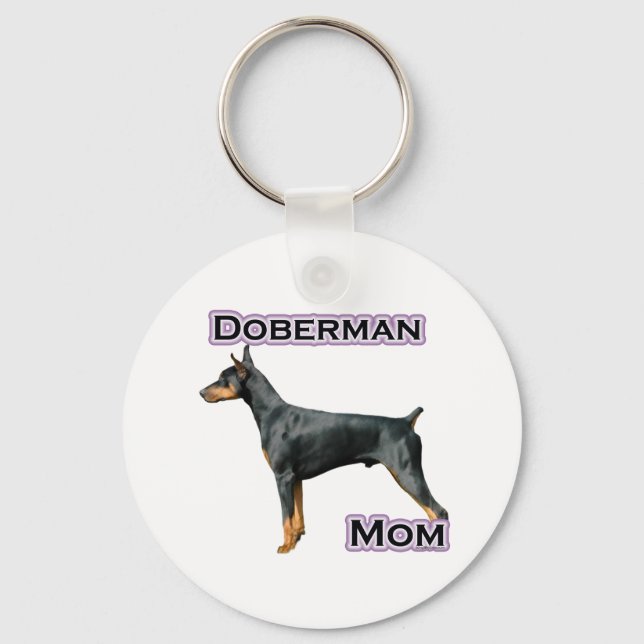 Doberman Pinscher Mum 4 - Keychain (Front)