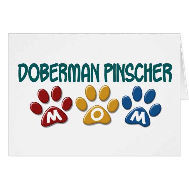 DOBERMAN PINSCHER Mum Paw Print 1 (Front Horizontal)