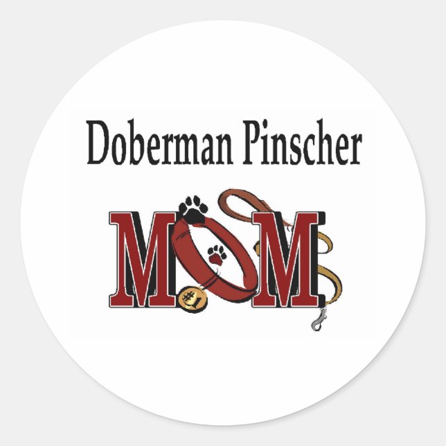 Doberman Pinscher Mum Sticker (Front)