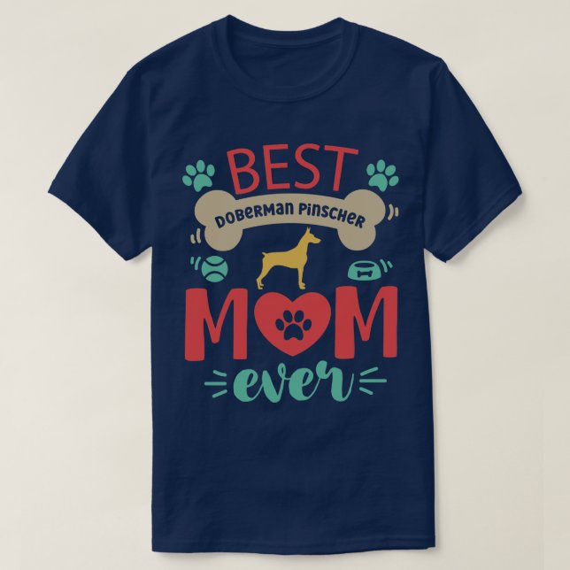 Doberman Pinscher Mum T-Shirt (Design Front)