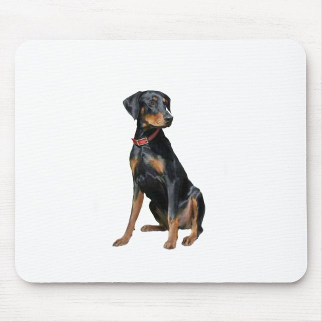 Doberman Pinscher (natural) Mouse Mat (Front)