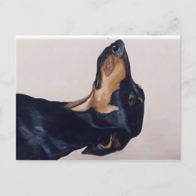 Doberman Pinscher Original Dog Art Postcard (Front)
