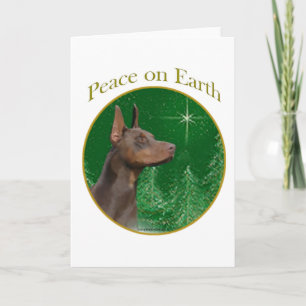 Doberman Pinscher Peace Holiday Card
