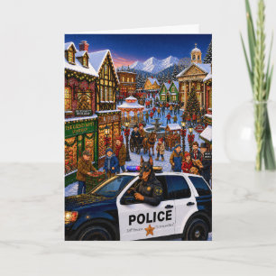 Doberman Pinscher Police Holiday Card