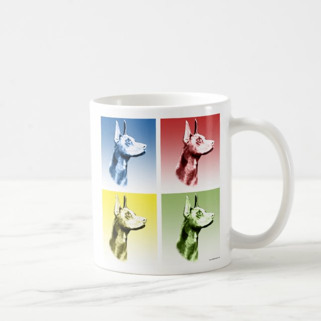 Doberman Pinscher Pop Art Coffee Mug (Right)