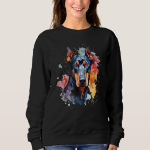 Doberman Pinscher Portrait - Dog Lover Pet Canine  Sweatshirt