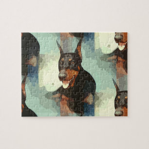 Doberman Pinscher Portrait Jigsaw Puzzle