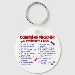DOBERMAN PINSCHER Property Laws 2 Key Ring