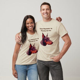 Doberman Pinscher Protected By Funny  T-Shirt