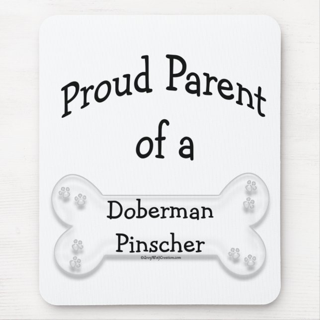 Doberman Pinscher Proud Parent Mouse Mat (Front)