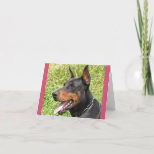 Doberman Pinscher Puppy Dog Blank Note Card
