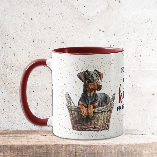 Doberman Pinscher Puppy Kisses Fix Everything Mug (Creator Uploaded)