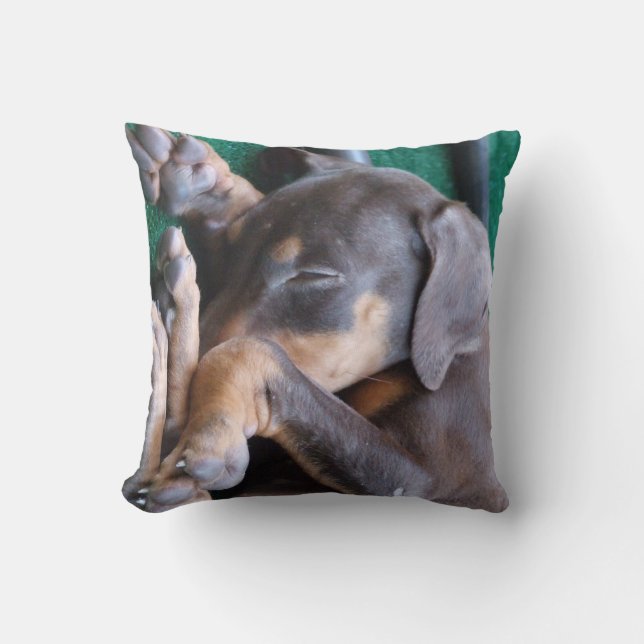 Doberman Pinscher Puppy Pillow (Front)