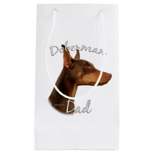 Doberman Pinscher (red) Dad 2 Small Gift Bag