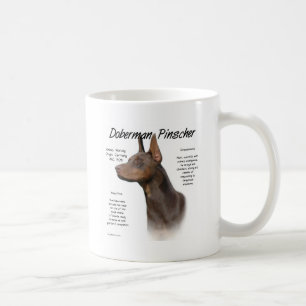 Doberman Pinscher (red) History Design Coffee Mug