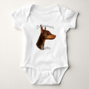 Doberman Pinscher (red) Mum 2 Baby Bodysuit