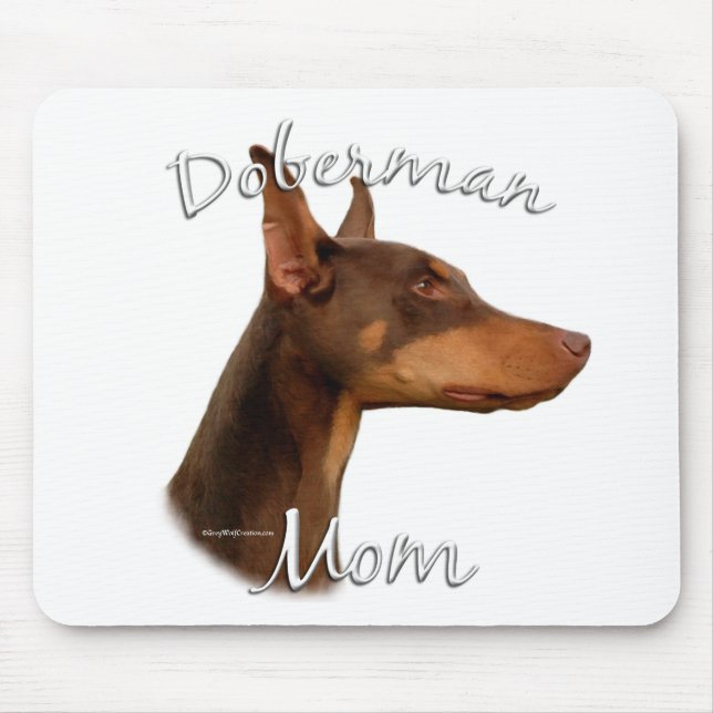 Doberman Pinscher (red) Mum 2 Mouse Mat (Front)