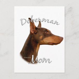 Doberman Pinscher (red) Mum 2 Postcard