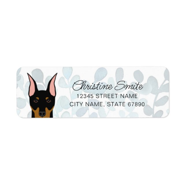Doberman Pinscher Return Address Labels (Front)
