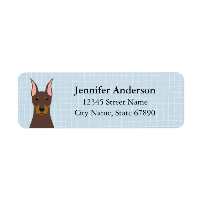 Doberman Pinscher Return Address Labels (Front)