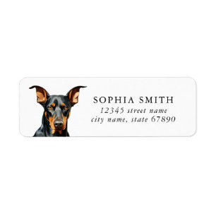 Doberman Pinscher Return Address Labels
