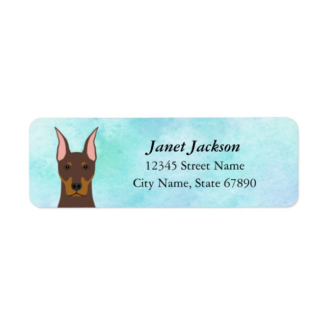 Doberman Pinscher Return Address Labels (Front)