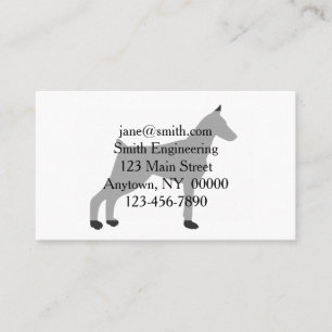 Doberman Pinscher Silhouette Business Card