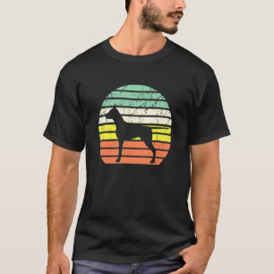 Doberman Pinscher Silhouette Dog Vintage Distresse T-Shirt