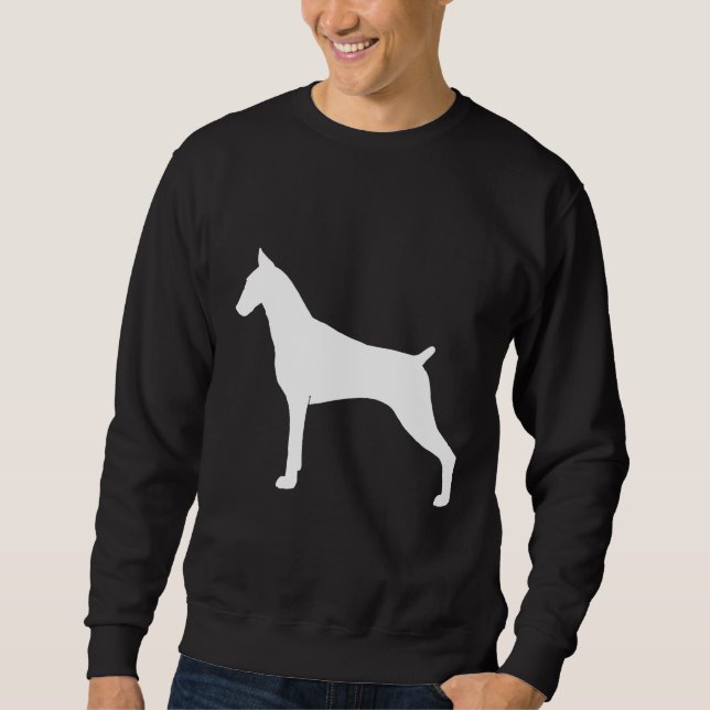 Doberman Pinscher Silhouette S  204 Sweatshirt (Front)