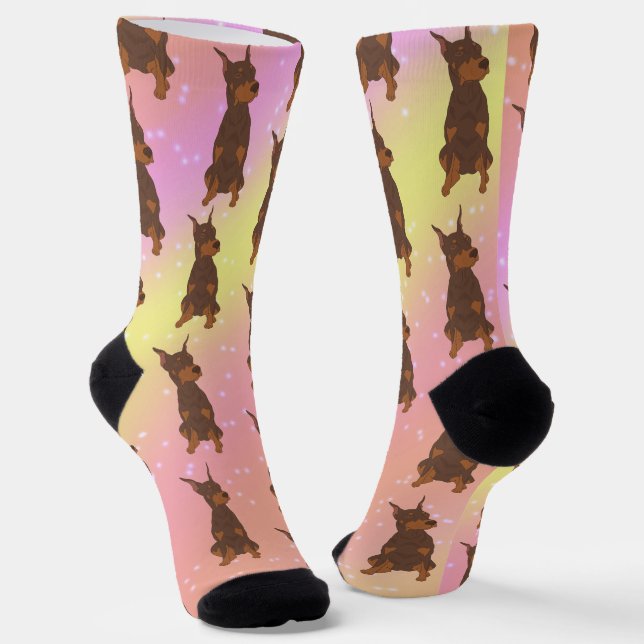 Doberman Pinscher  Socks (Angled)