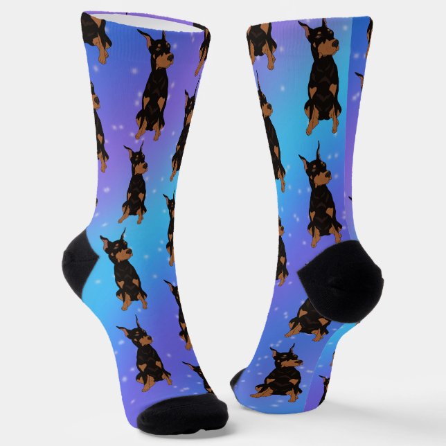 Doberman Pinscher Socks  (Angled)
