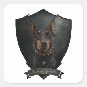 Doberman Pinscher  Square Sticker