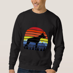Doberman Pinscher Sunset Vintage Retro Sweatshirt