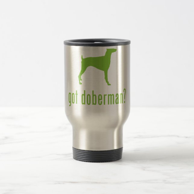 Doberman Pinscher Travel Mug (Center)