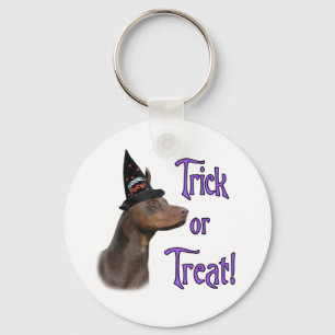 Doberman Pinscher Trick Key Ring