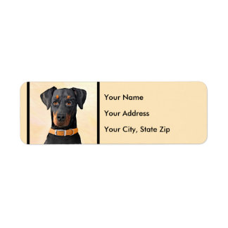 Doberman Pinscher Uncropped Painting Original Art