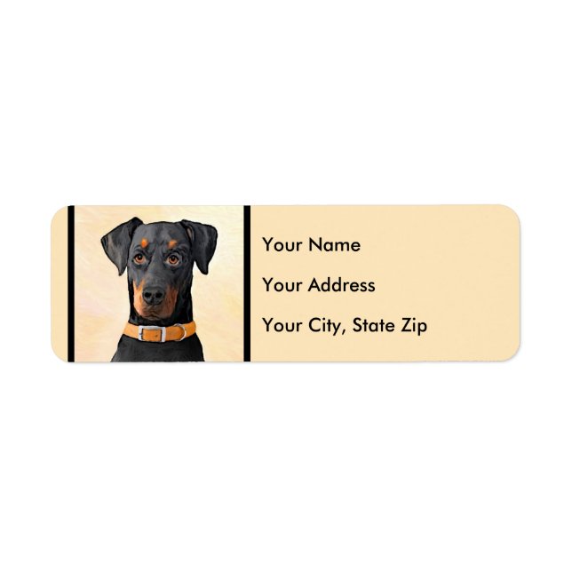 Doberman Pinscher Uncropped Painting Original Art (Front)