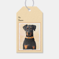 Doberman Pinscher Uncropped Painting Original Art