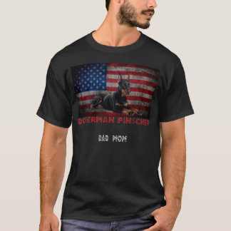 Doberman Pinscher USA Mum Dad T-Shirt