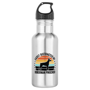 Doberman Pinscher Vintage Sunset Graphic Tee Desig 532 Ml Water Bottle