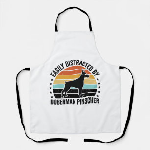 Doberman Pinscher Vintage Sunset Graphic Tee Desig Apron