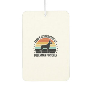 Doberman Pinscher Vintage Sunset Graphic Tee Desig Car Air Freshener