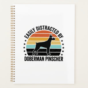 Doberman Pinscher Vintage Sunset Graphic Tee Desig Planner