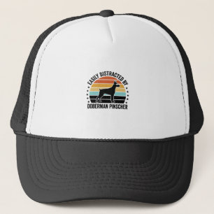 Doberman Pinscher Vintage Sunset Graphic Tee Desig Trucker Hat