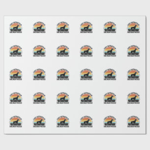Doberman Pinscher Vintage Sunset Graphic Tee Desig Wrapping Paper